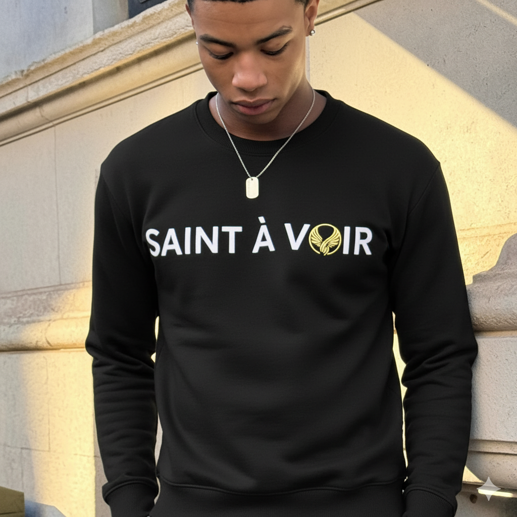 Saint À Voir Signature Midnight Black Crewneck