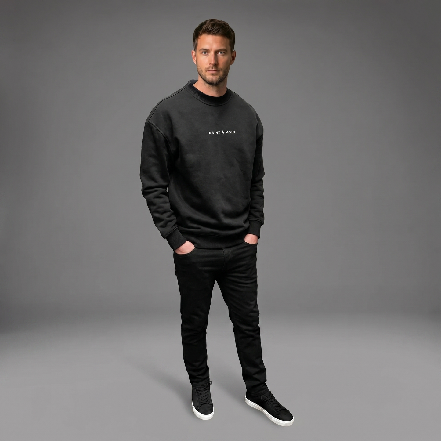 Mens Black Jumper Sweater