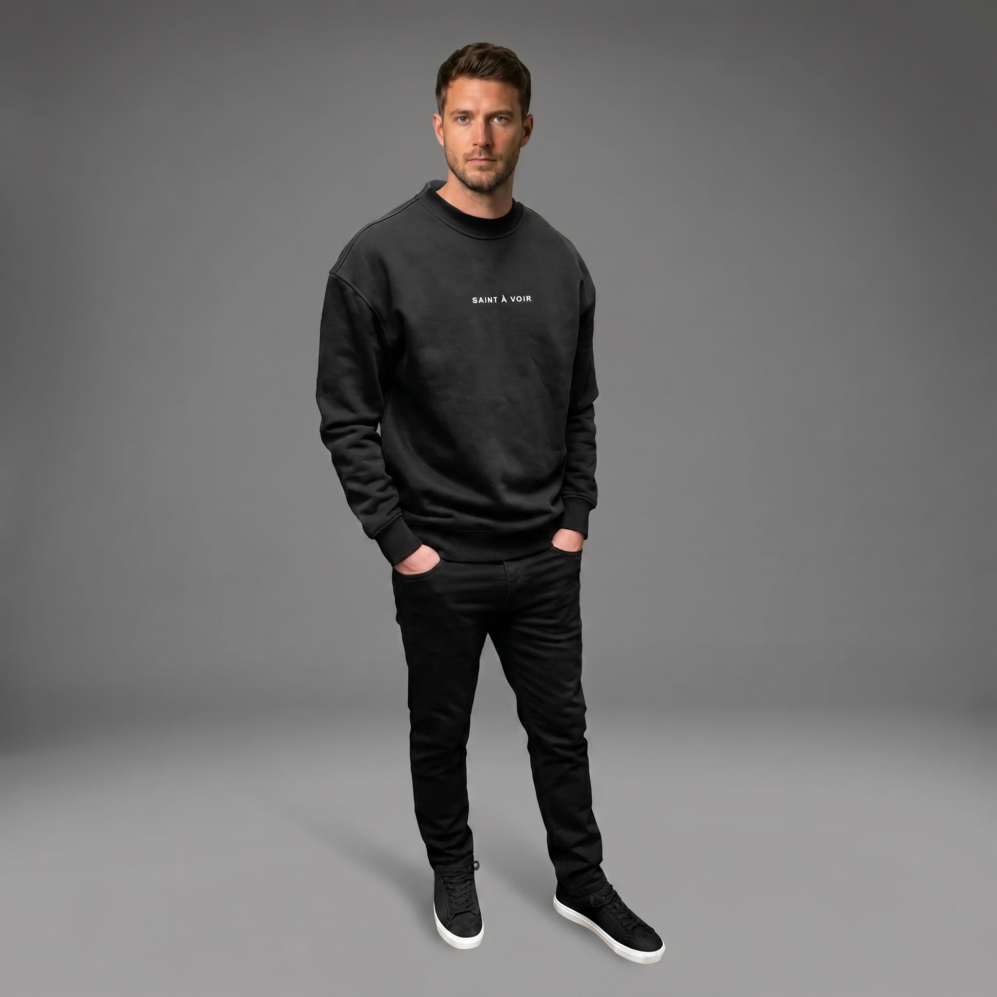 Mens Black Jumper Sweater