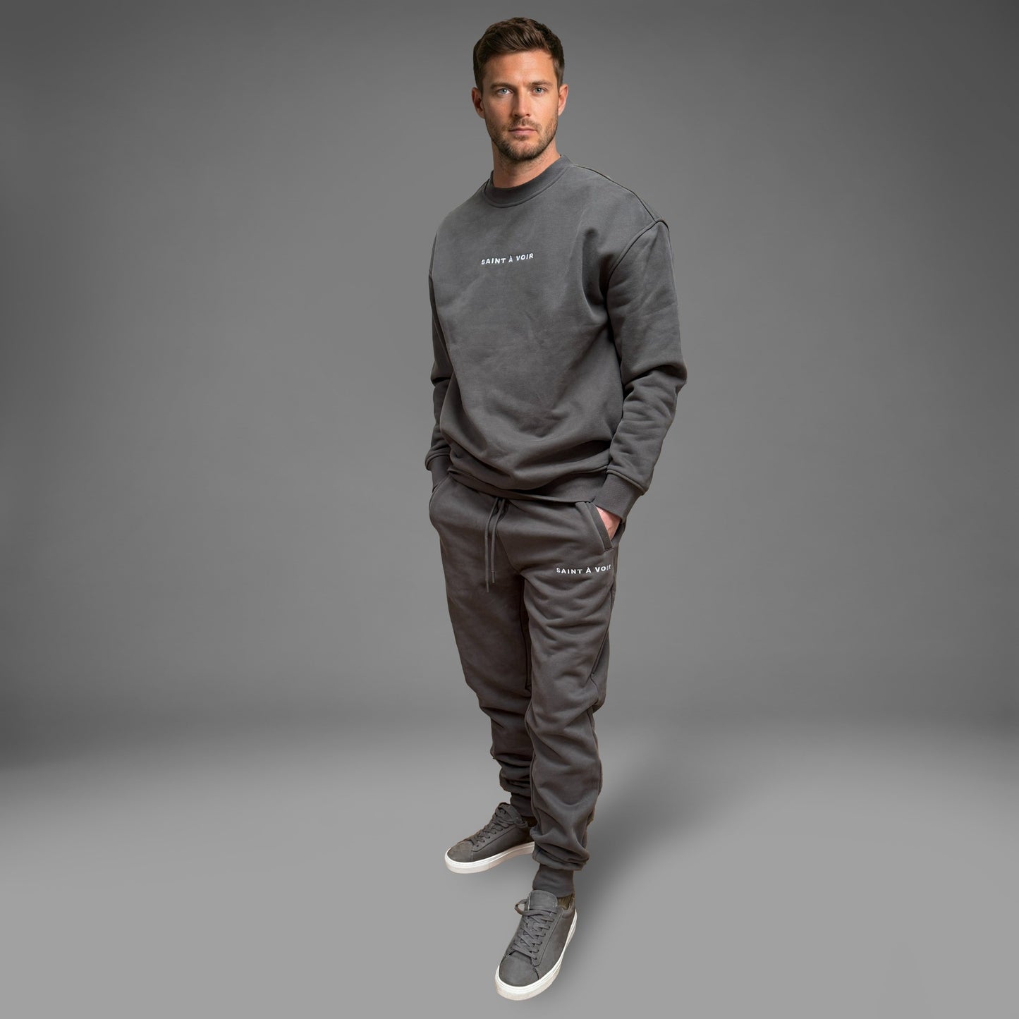 Mens Charcoal Tracksuit