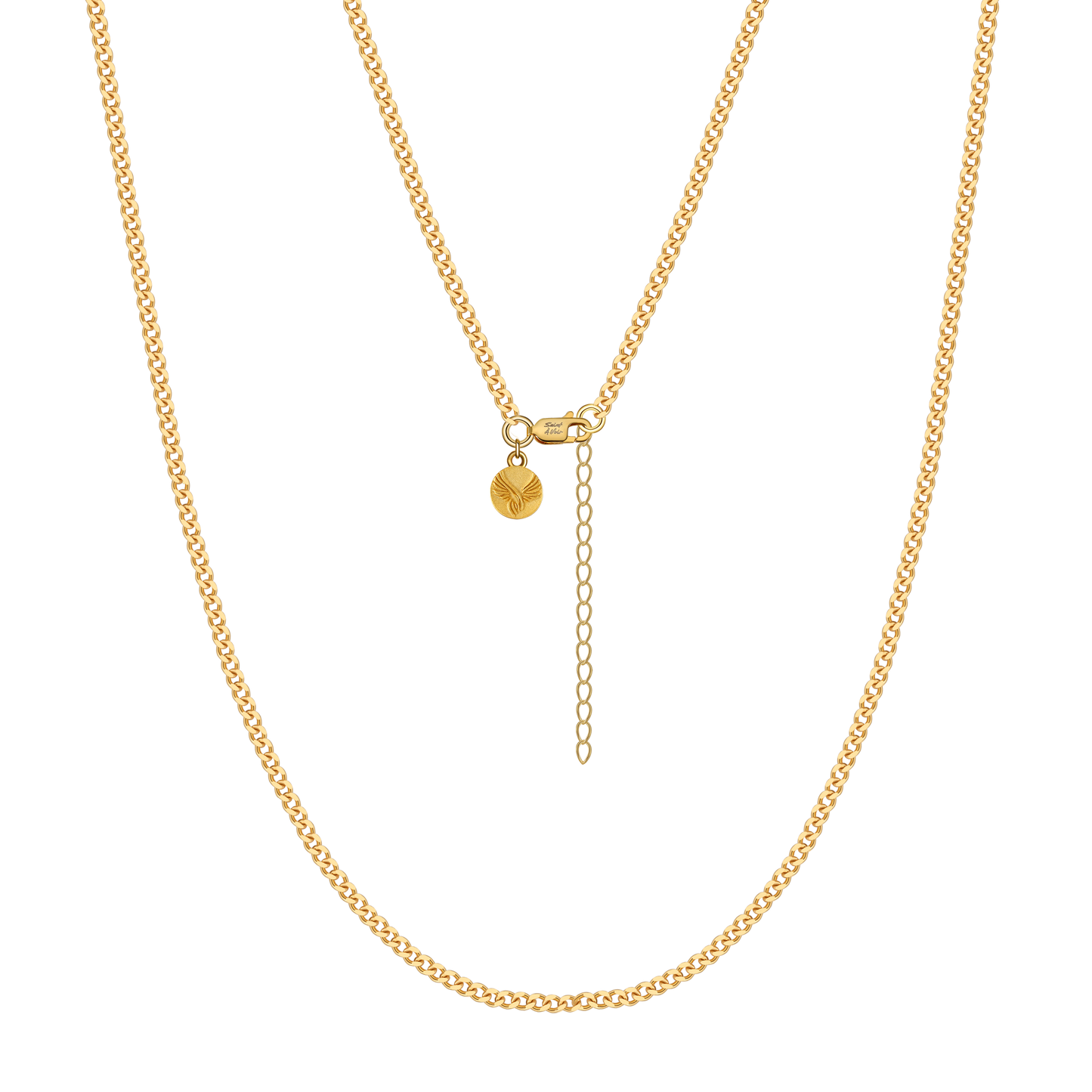 Mens Gold Curb Chain Necklace