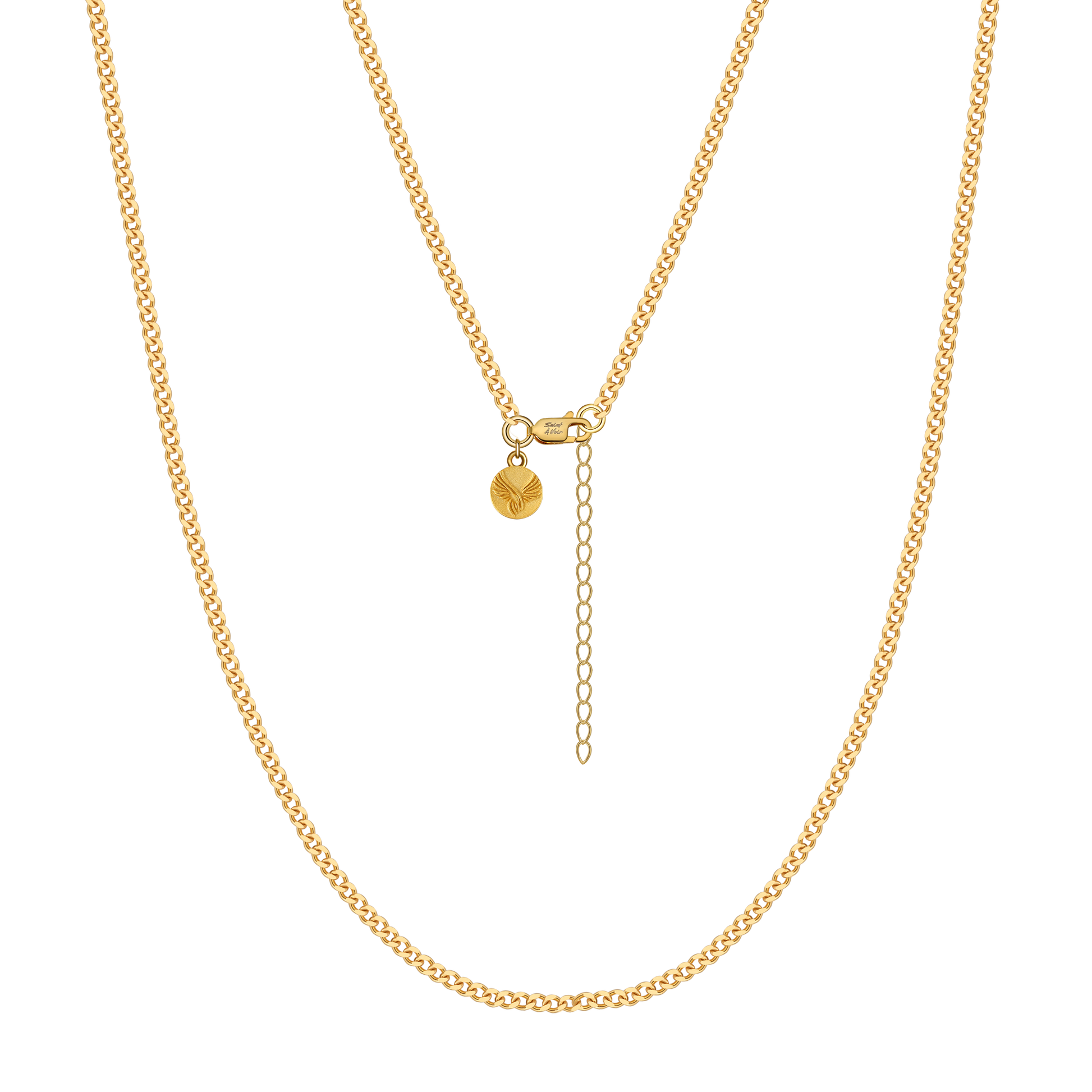 Mens Gold Curb Chain Necklace