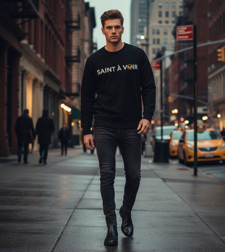 Saint À Voir Signature Midnight Black Crewneck