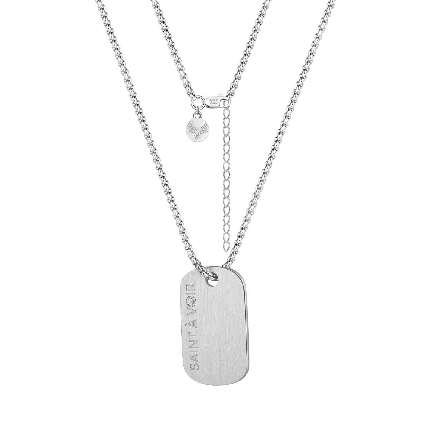 Tag Pendant Necklace | Silver